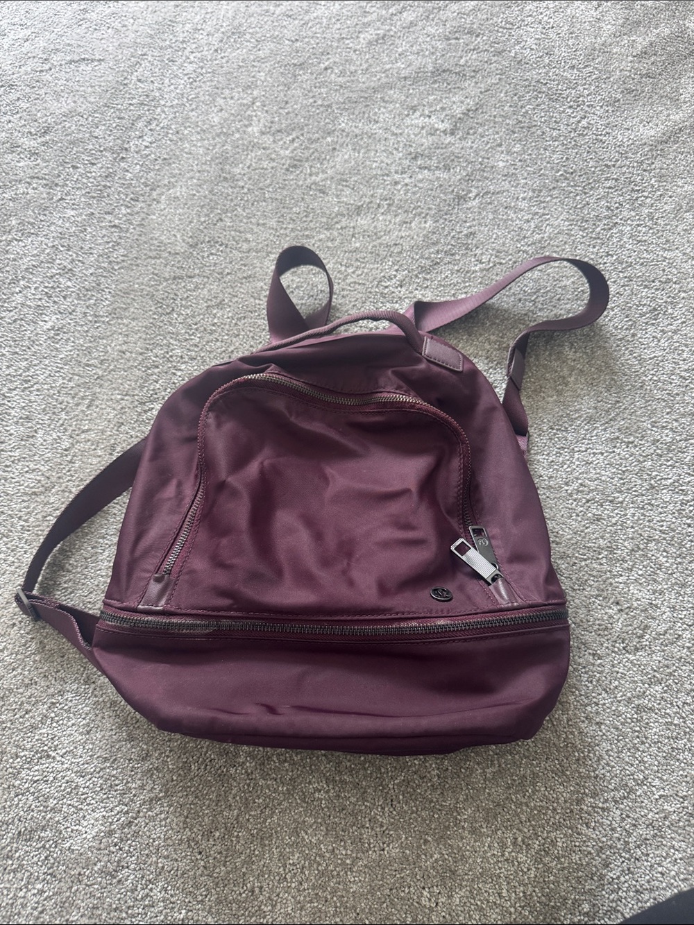 Lululemon Maroon Everyday Backpack with Front Zip